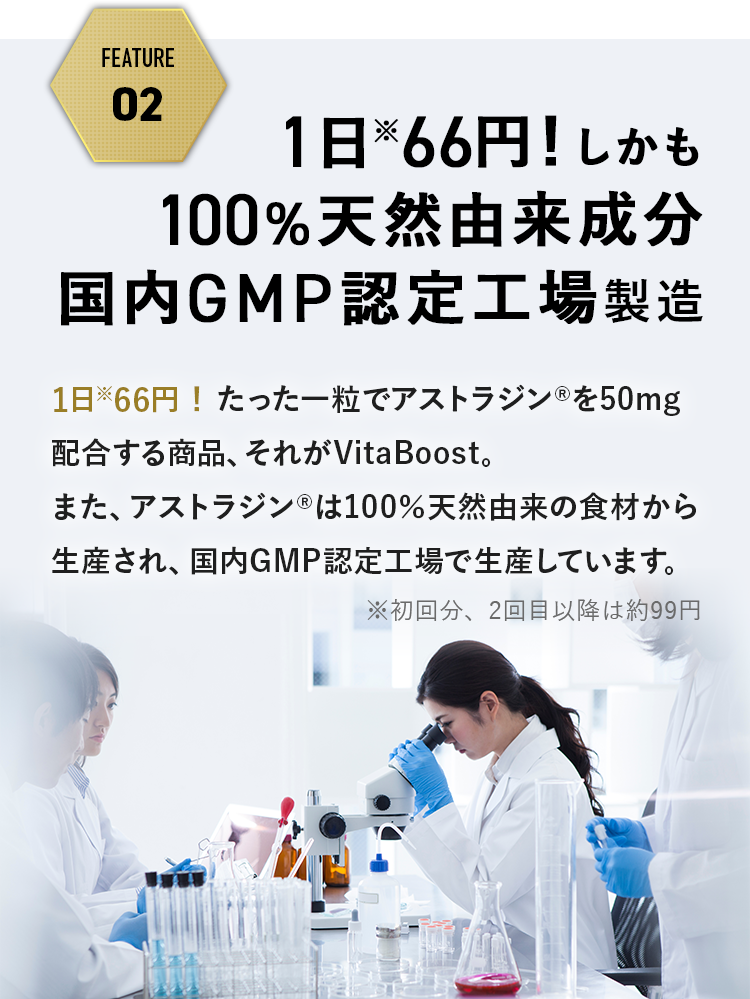 1日※66円！しかも 100%天然由来成分 国内GMP認定工場製造